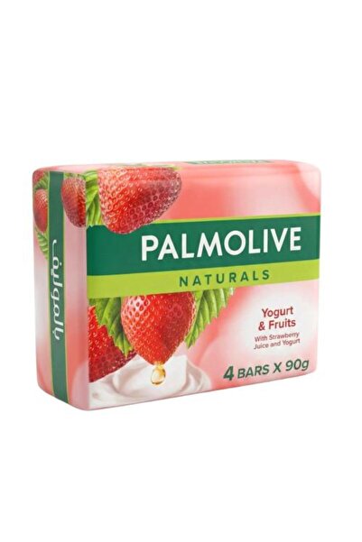 Palmolive Yogurt and Fruit Soap with Strawberry Juice from – 4 Pieces × 90 Grams