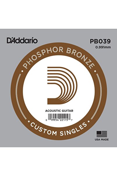 Daddario D'Addario PB039 Phosphor Bronze Akustik Gitar Tek Teli - .039 (Akses...