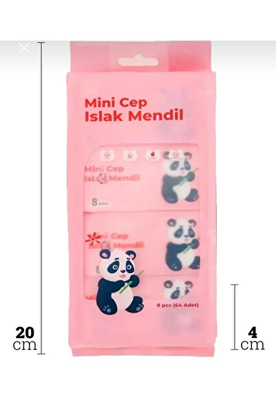BLUE SİDE Pinterest Stil Mini Cep Mendil 1 Paket 8 Li Mini Cep Islak Mendil