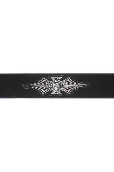 Generic Brand 64P02 Λουράκι κιθάρας πλάτους 6,4 εκ. - Iron Cross (Μεσαίο/Επαγ...