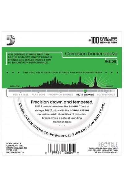 Genel Markalar D'Addario EZ890 EZ Serisi Akustik Gitar Tel Seti (Super Light - 85/15 Bronze - 09-45)