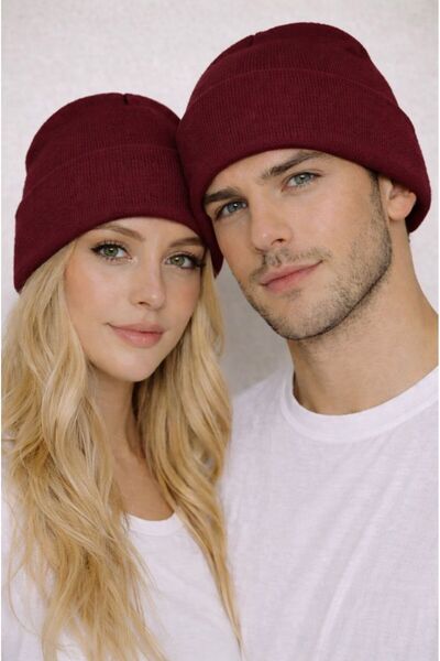 Silver Unisex Knitwear Autumn Winter Quality Basic Beanie 1 Piece