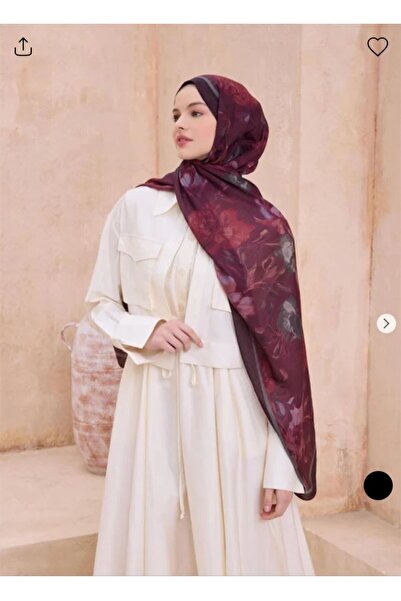 Eşarpevi Belli scarf fresh çiçek desen sanda şal bordo