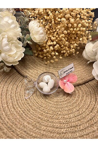 İBAHEDİYELİK Nikah Düğün Kına Söz Nişan Büyük Şekerlik Badem Şeker Pembe Orta...