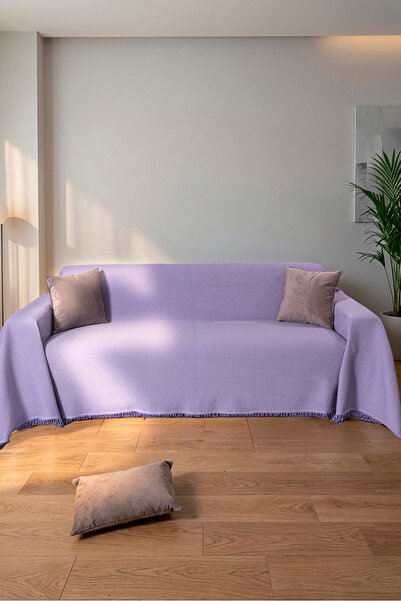 rellhome غطاء أريكة من القطن المزخرف بحواف مهدبة 170×300 سم – غطاء أريكة كبير...