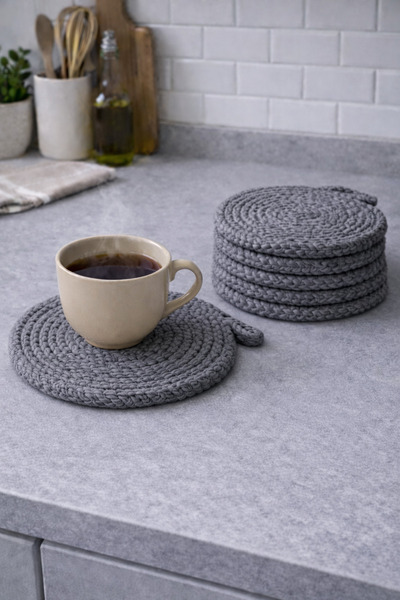 ÖRGÜM Coasters 6 Pieces 12X12 cm