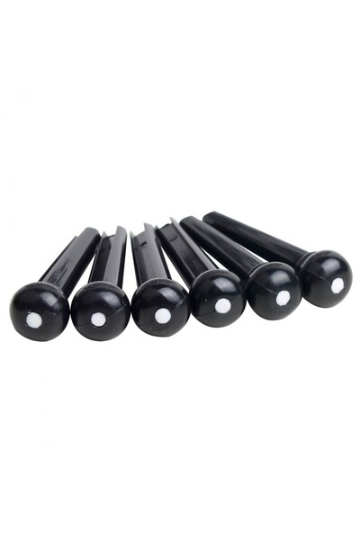 Alice A021-Bk Acoustic Guitar Pins Set (6Li) - Black