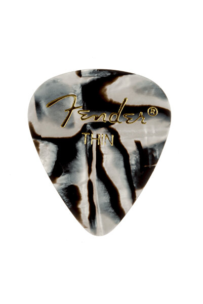 FENDER 1980351201 351 Shape Zebra Thin Gitar Penası (12'li) | İnce ve Esnek Z...