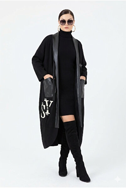 shE tekstil Oversized Cardigan with Scoop Neck on the Front