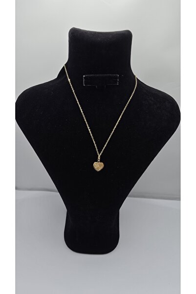 ahsenaksesuar2025 Stainless Steel Gold Color Thin Chain Heart Model Love Ange...