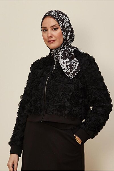 Alvina Natural Flower Patterned Scarf 8559