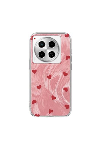 Zebana Tecno Camon 30 5g Compatible Case Pink Heart Silicone Case Red