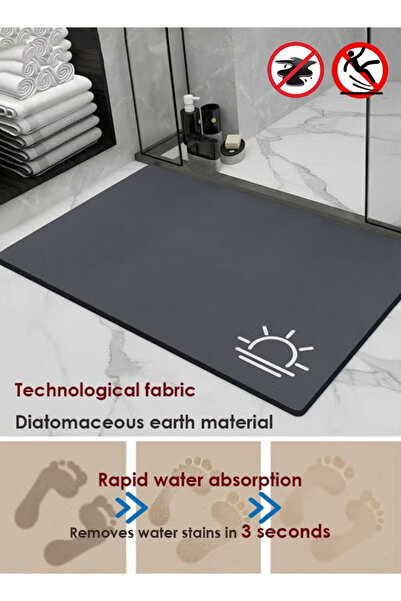 Generic Bathroom Mat - Super Absorbent Quick-Drying Bath Rug - Washable Rubbe...