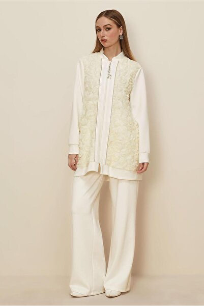 Alvina Stone Embroidered Tracksuit Set 46107