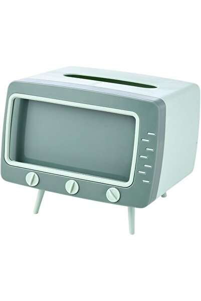 Arabest Tissue Box Holder Retro TV Tissue Box Cover, Multi Functional Square ...