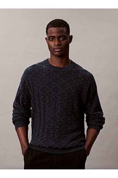 Calvin Klein Allover Emblem Logo Relaxed Jumper