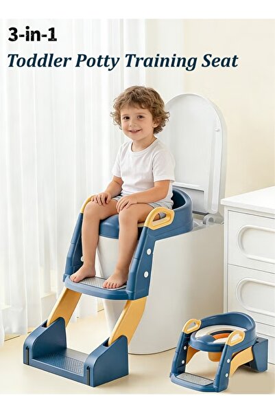 Generic كرسي تدريب الأطفال على استخدام النونية 3 في 1 مع سلم وحوض قابل للتعديل