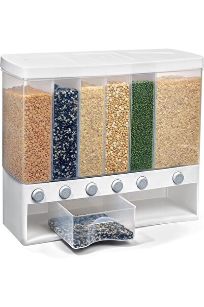 Yuwell YU WELL Dual Food Dispenser, 2L Dry Food Dispenser, Grain Cereal Dispe...