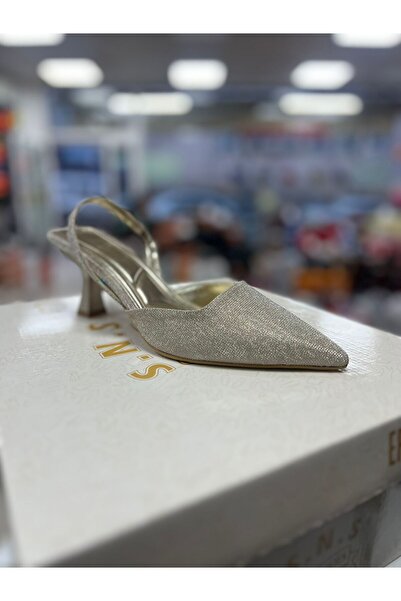 KILIÇ Pointed Toe Glitter Slingback Heels