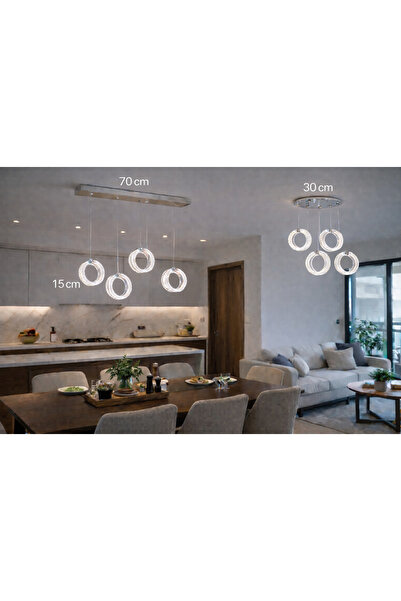 RSCOLLECTIONS 2 Lİ Mirage Modern Salon Paketi Kumandalı Krom