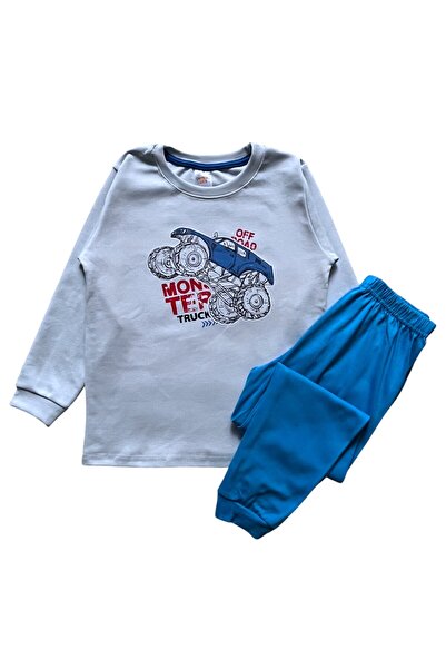 Fil Kids Set de pijamale de iarnă cu mânecă lungă, cu model Monster Cip, bumb...