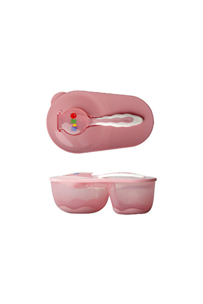 Kiko DIVIDED FEEDING BOWL WITH SPOON SET (4 M+)-Pink