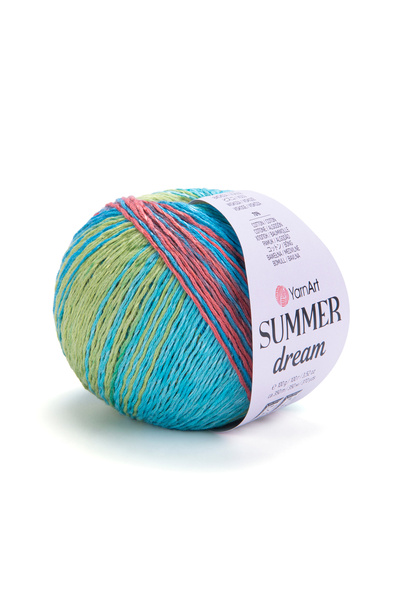 Yarnart Summer Dream Pachet de 4 bucăți, 70% bumbac, 30% viscoză – 100 g 350 ...