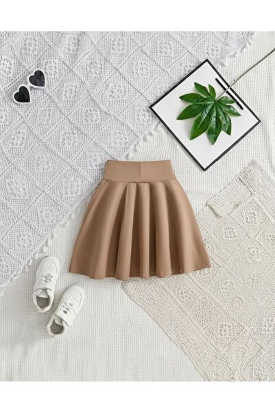 MRDN MODA Kız çocuğu yüksek bel mini klos etek