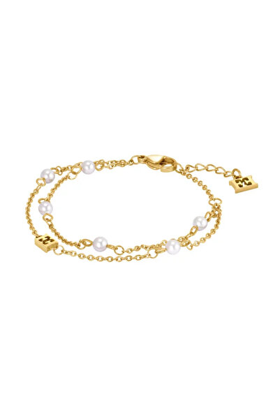 Escada سوار فلورنسا من الفولاذ المقاوم للصدأ المطلي بالذهب للنساء