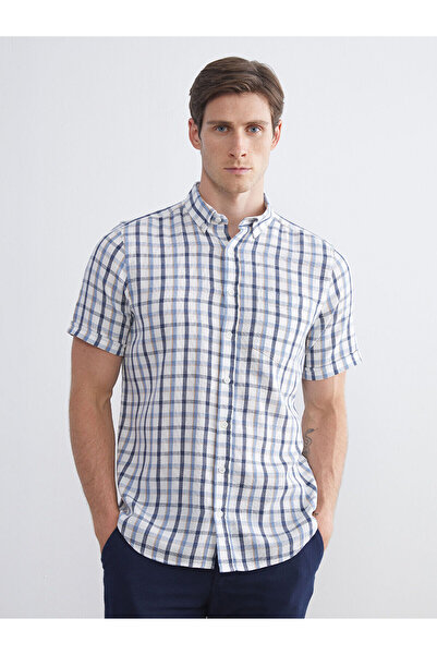 LC Waikiki قميص رجالي من Peak New Season ذو قصة عادية وأكمام قصيرة منقوشة من ...