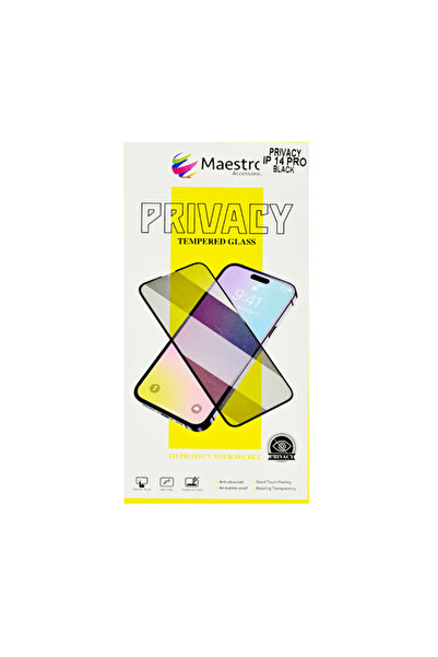 Maestro واقي شاشة زجاجي مقوى لحماية خصوصية هاتف آيفون 14 برو