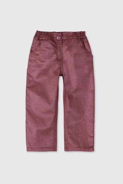Panço Kız Bebek Simli Bordo Pantolon