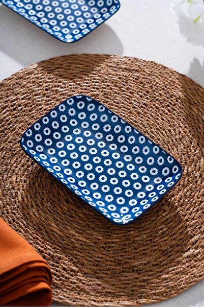 ACAR Elsie Dikdörtgen Porselen Sunum Tabak - 17 cm