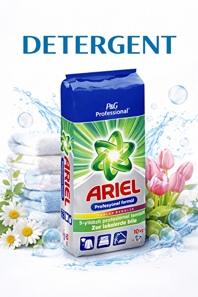Ariel Professional P&G Fresh 10 Kg, Laundry Pudra Detergent, Universal Automatic