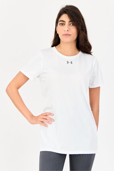 Under Armour Women Loose Fit Short Sleeve Training T-Shirt, White
