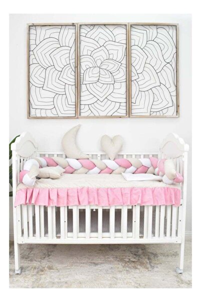 Fun Moment طقم حواجز سرير أطفال مكون من 6 قطع مع مصدات حلزونية