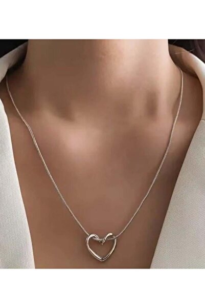 Store Non Tarnish Steel Heart Necklace - Gold Snake Chain Modern Minimalist J...