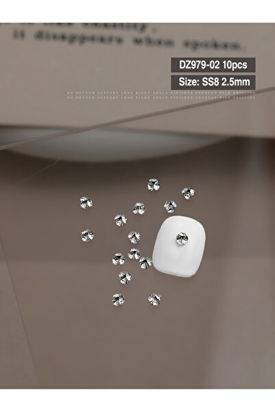 Choice SS8 10 قطع 2-6 مم K9 أحجار الراين ثلاثية الأبعاد بيضاء شفافة لامعة صغي...