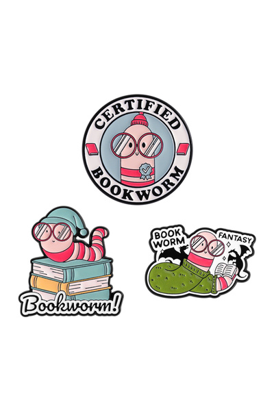 Choice دبابيس مينا TZ2410 معتمدة لعشاق الكتب، بروشات خيالية لمحبي الكتب، شارة...