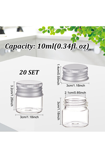 Choice عبوة من 20 زجاجة فارغة سعة 10 مل/0.34 أونصة من عبوات مستحضرات التجميل ...