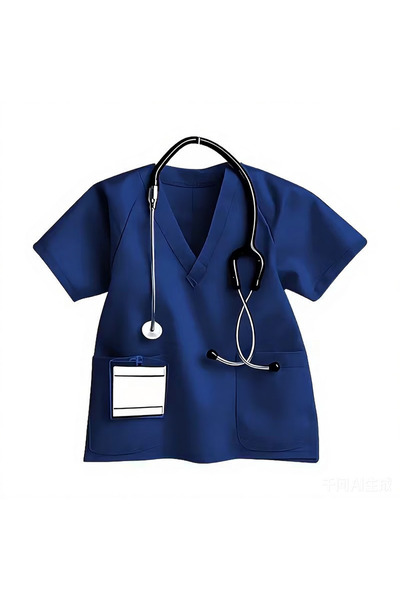 DUTRIEUX 1pc Navy Blue 1pc Wooden Personalized Nurse Name Keychain Custom Med...