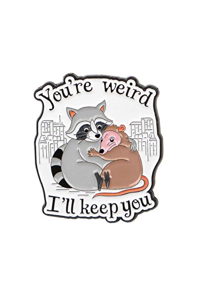 Choice 8 دبابيس مينا عليها اقتباسات فكاهية، دبابيس على شكل حيوانات الراكون وا...