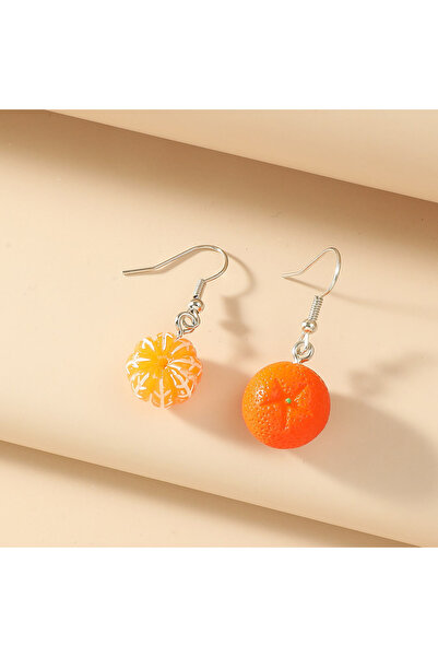 Choice أقراط برتقالية (غير مقشرة) إبداعية للفتيات اليابانيات والكوريات، أقراط...