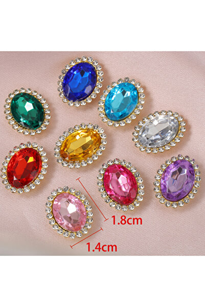 Choice 30 قطعة من خرز أحجار الراين الملونة بألوان عشوائية، مقاس 14×18 مم، بقا...