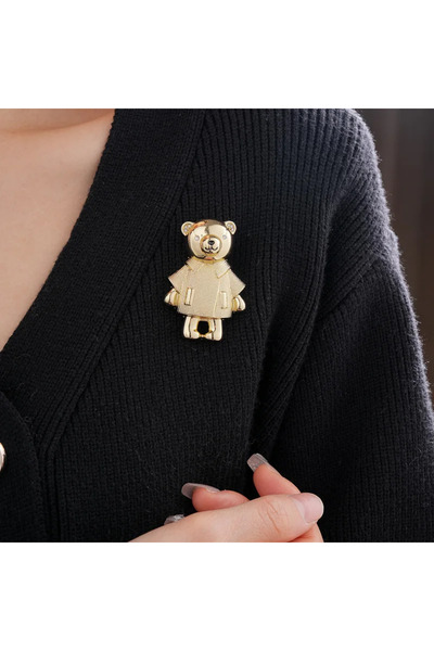 Choice بروش دب تيدي يقطر الزيت WP057-2 للنساء، بروش كوري فاخر مرصع بأحجار الر...