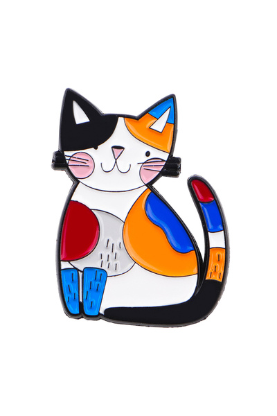 Choice 7 دبابيس بروش ملونة على شكل قطط للنساء، دبوس قطة سوداء مطلي بالمينا، ش...