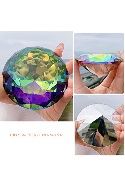 Choice حامل عرض فن الأظافر الهولوغرافي الملون 80 مم، شفاف، مرصع بالكريستال ال...