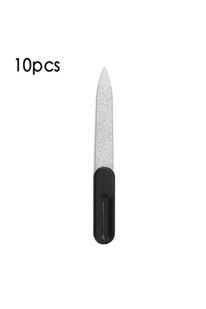 Choice 10 قطع من مبرد أظافر احترافي من الفولاذ المقاوم للصدأ بمقبض بلاستيكي، ...