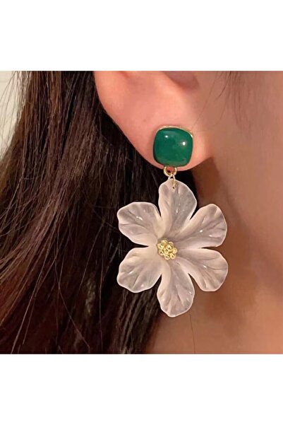 Choice AEH60280 أقراط متدلية من الإيبوكسي الأخضر مربعة الشكل مصنوعة من المعدن...