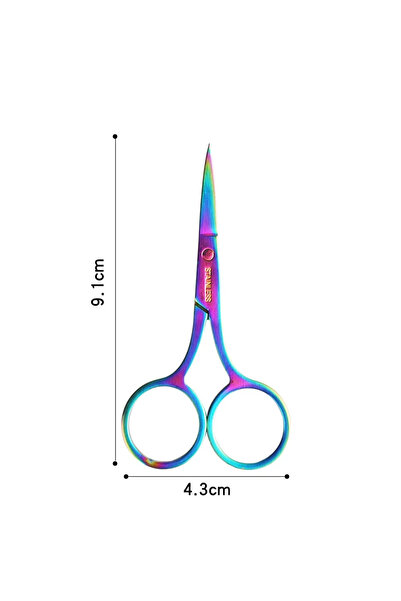 Choice Chroma Nails Art Scissor Makeup Eyebrow Eyelash Trimmer Facial Hair Re...